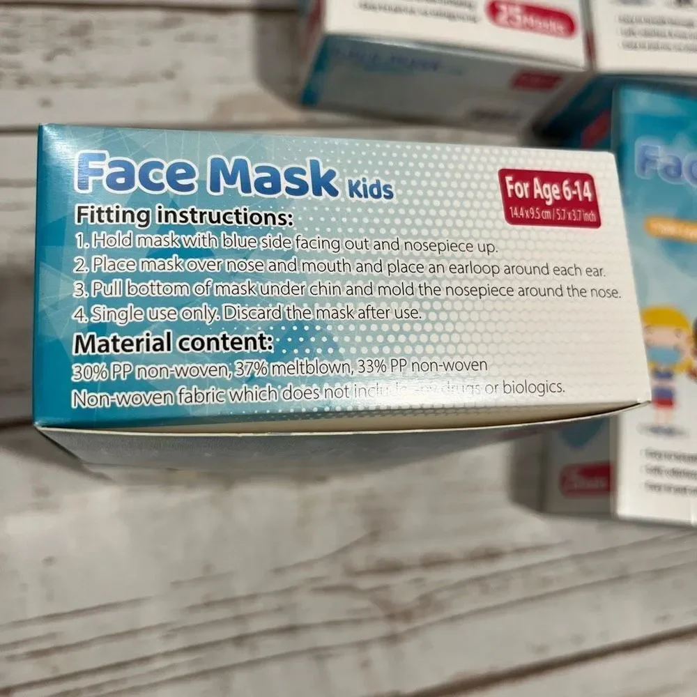Kids Children’s Face Masks Disposable‎ ages 6-14
